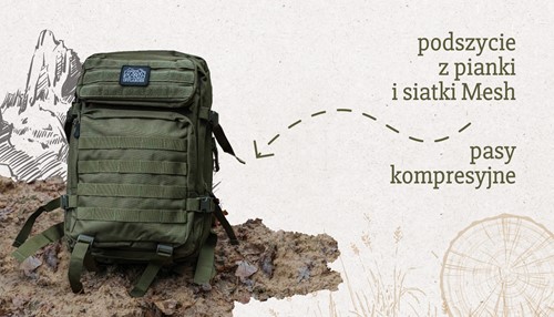 Plecak turystyczny Offlander Survival 43l zielony