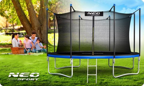 Trampolina ogrodowa NEO SPORT 13FT 404 cm z siatką wewnętrzną