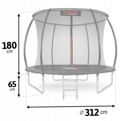 Trampolina ogrodowa NEO SPORT 10FT 312 cm 