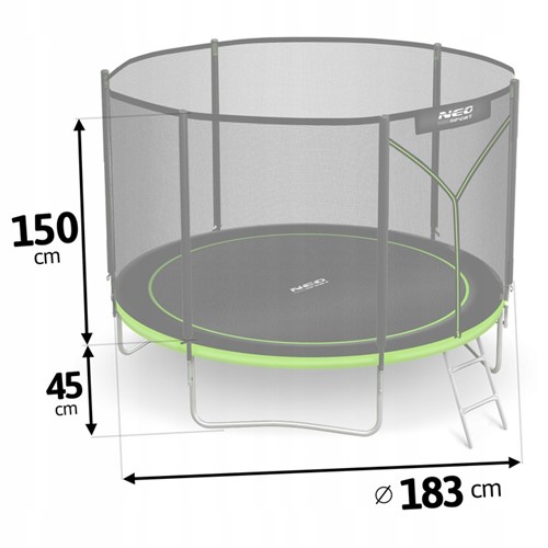 Trampolina ogrodowa NEO SPORT 6FT 183 cm