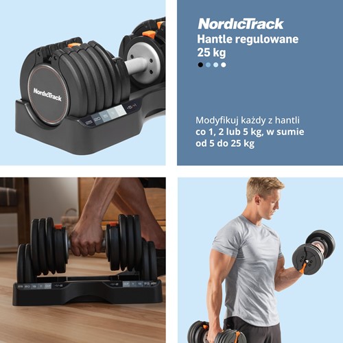 Hantle regulowane NordicTrack 25 kg