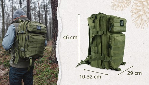 Plecak turystyczny Offlander Survival 43l zielony