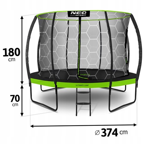 Trampolina ogrodowa NEO SPORT 12FT 374 cm