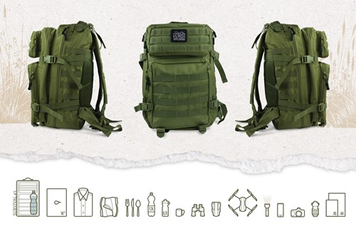 Plecak turystyczny Offlander Survival 43l zielony