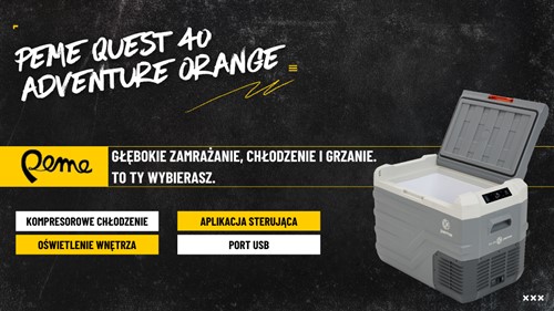 Lodówka turystyczna Peme Quest 40 Adventure Orange