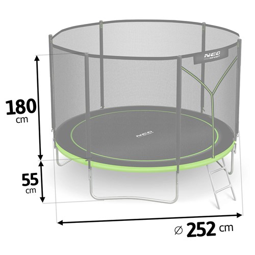 Trampolina ogrodowa NEO SPORT 8FT 252 cm