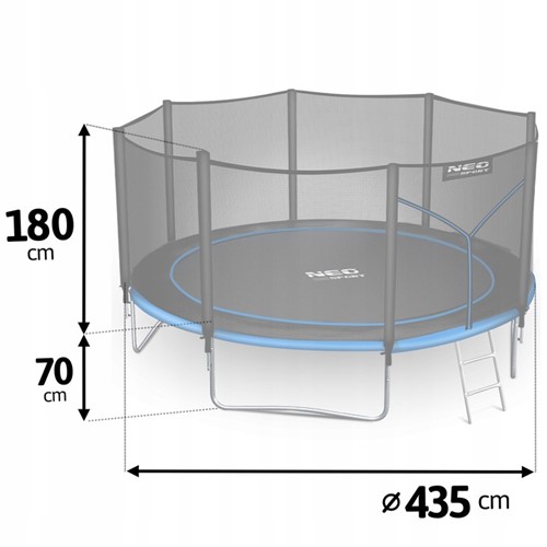 Trampolina ogrodowa NEO SPORT 14FT 435 cm